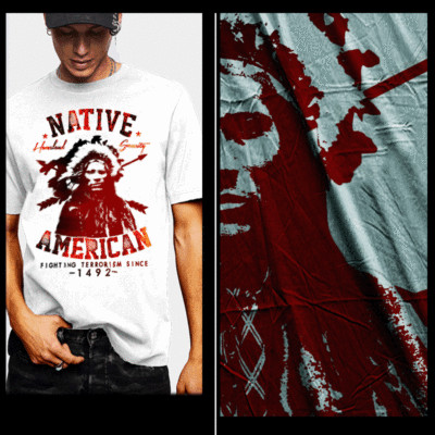 Native American t-shirt American Indian Indigenous Warrior Headdress arrowhead