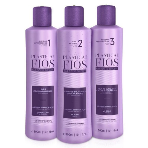 BRASILIANISCHES KERATIN CADIVEU PLASTIK DOS FIOS 3-SCHRITTE BEHANDLUNG 300ml 10,1oz - Bild 3 von 3