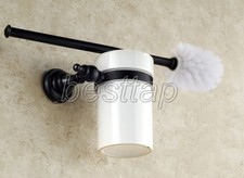 Oil Rubbed Bronze Home Bathroom Toilet Brush Holder  Brush Wall Mounted sba827