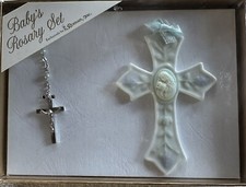 Baby's First Roasry Set with Rosary and Cross Baby Boy - Blue