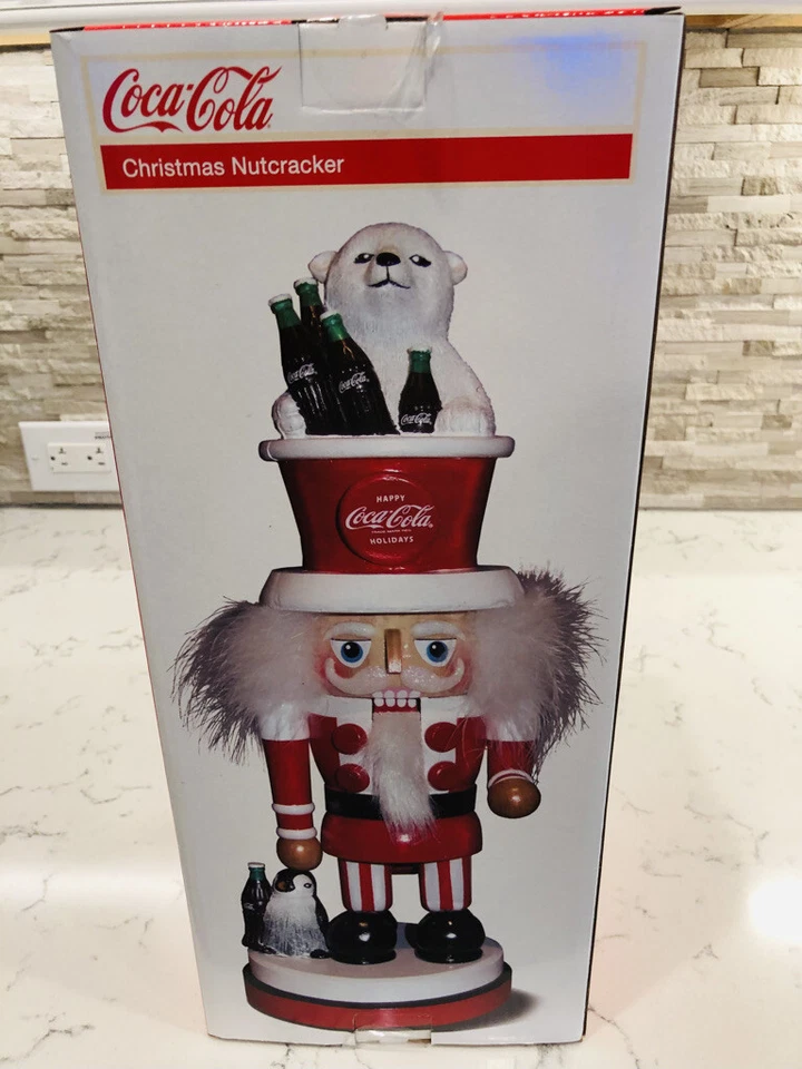 Kurt Adler Hollywood Coca Cola Nutcracker W/Polar Bear Hat 15" NIB - Image 3 of 4