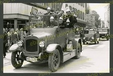 Foto 100 Jahre Feuerwehr Rosenheim Löschzug Magirus VW Bully Unimog Mercedes ´61