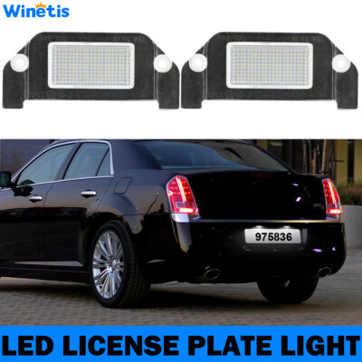 For 05-14 Chrysler 300 300C 300S 07-10 Sebring White LED License Plate Light Kit