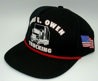 Vintage James Owen Trucking World's Best Snapback Trucker Hat Cap Rare USA Made 