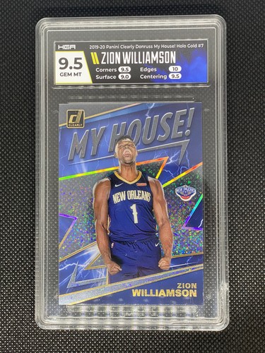 Zion Williamson [Holo Gold] #7 2019 Panini Clearly Donruss My House card