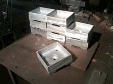 Post Base, Anchored, 6x6,Contractor pack of 9,Heavy Cast Aluminum,MADE IN USA