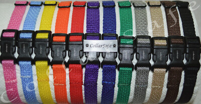 CollarSafe Set of Light Weight Soft Nylon Puppy Litter ID Snap Collars Bands