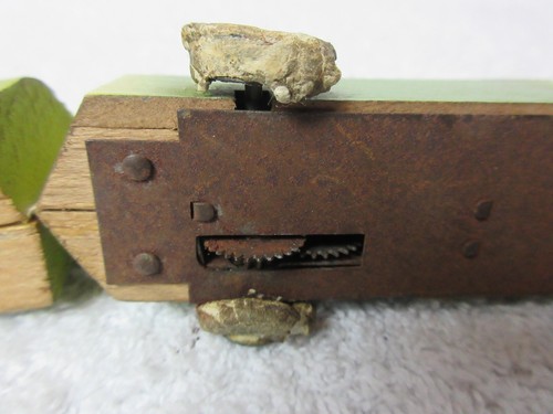 Vintage Swiss Green Articulated Wooden Snake on Wheels Wind Up Toy, 33cm - Picture 18 of 19