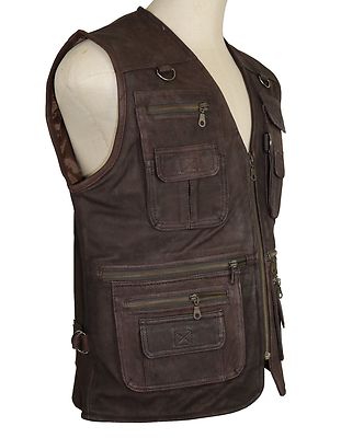 ሐHERREN CARGO ÄRMELLOSE Jacke Weste Multi Taschen Angeln Wandern Weste Weste EUR 14,79 - DE
