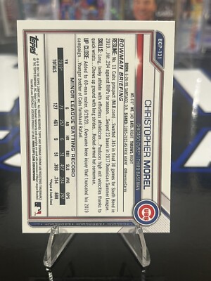2021 Bowman Chrome Sapphire Christopher Morel 1st Prospect #BCP