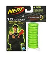 Nerf Vortex Refills 10 Discs - Green NEW