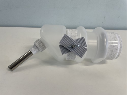 Cage Water bottle (Return/Great) Grey dot/clear 9"x4.25" Roughly Water feeder