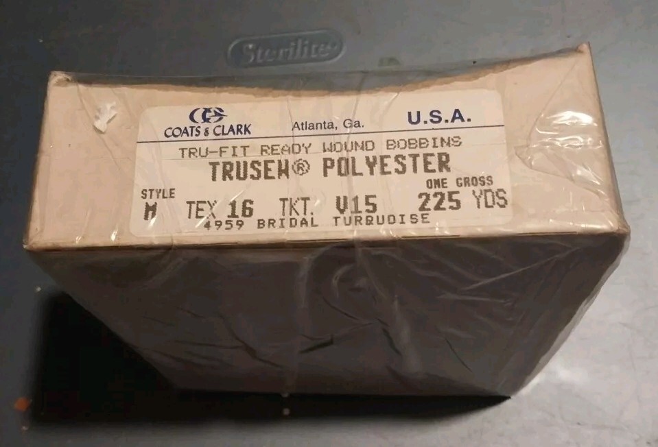 Coats & Clark TruFit Ready Wound Bobbins1 gross (144) Bridal Turquoise
