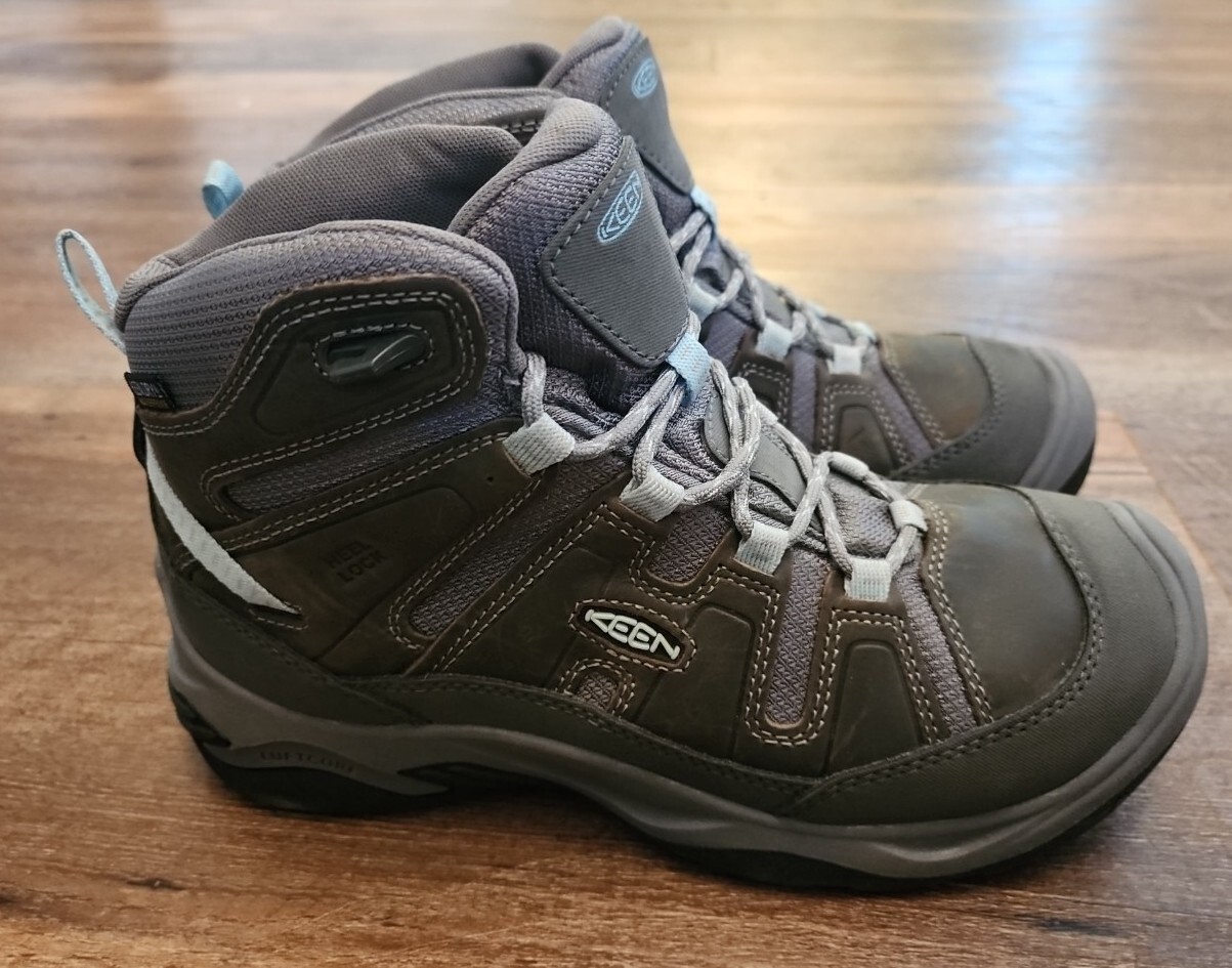 NUOVO! Stivali Keen Circadia Mid impermeabili da trekking grigi acqua 1026843 misura 8 larghi