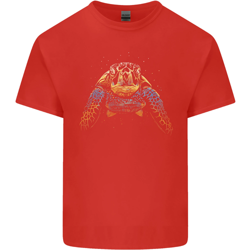 A Colorful Turtle Animals Ecology Ocean Mens Cotton T-Shirt_voghion.com