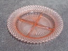 Anchor Hocking Pink Depression Glass Divided Relish Dish