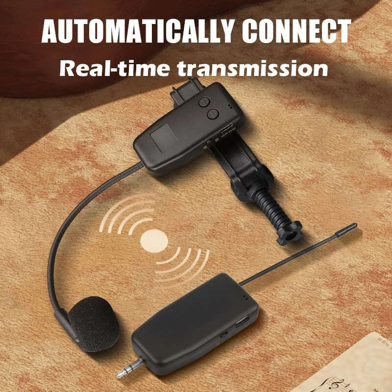2.4G-Wireless Violin Cello Guitar Microphone System Clips On Instrument 50 Meter - Image 2 of 4