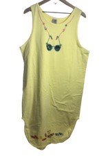 Cal Cru Vintage 90s Dress Sunglasses Beach Graphic Tank Dress OS Yellow USA Made
