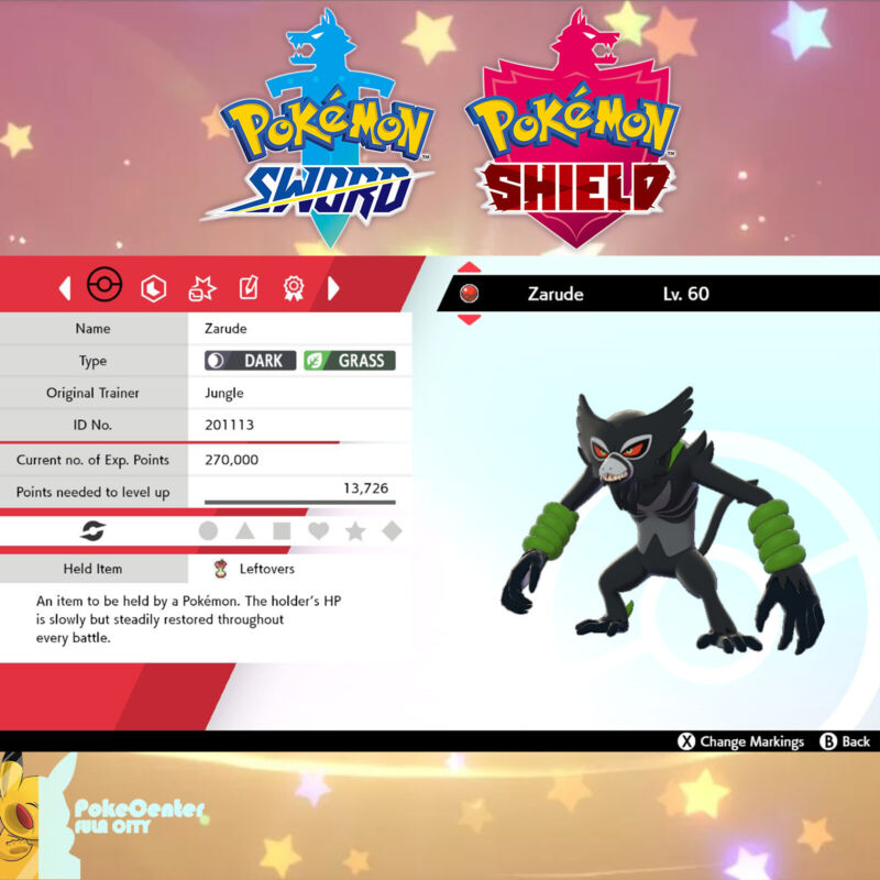 ✨SHINY✨Zarude mythical 6 IV pokemon sword and shield 🚀Instant Delivery🚀