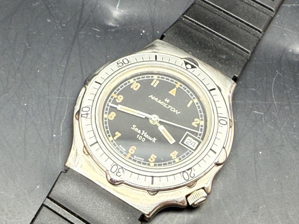 Vintage Hamilton Sea Hawk 100 Skin Diver Watch eBay