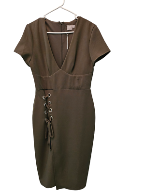 olive green v neck dress Dark Olive Green V-Neck Sheath/Column Spaghetti Straps Prom Dress
