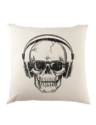 Headphones Sunglasses Skull Dekokissen Music Teacher Metal Rock Singer Dj