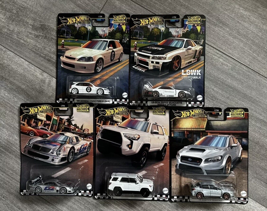 【送料無料】 Hot Wheels Boulevard 5台セット Hot Wheels Boulevard 2024 All Stars Set UNNUMBERED 5 Car Set
