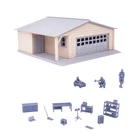 Outland Models Two-car Garage Diorama Set 1:64 S Scale