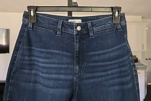 Pantalones de mezclilla para mujer SONOMA talla 10 W 28" entrepierna 26" tiro alto pierna ancha. Nuevo sin etiqueta - Imagen 2 de 3