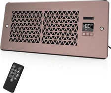 Register Booster Fan for 4" x 10" Register Holes with Remote Control and Thermos