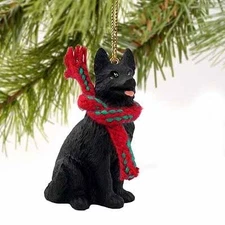 German Shepherd Tiny Miniature One Christmas Ornament Black