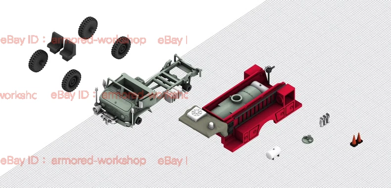 3D Printed 1/72 German Unimog 404 Fire Truck Unpainted - Image 2 of 4