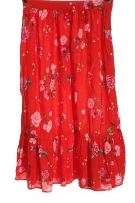 H&M DIVIDED Jupe mi-longue Dames Jupe T EU 36 rouge-rose-kaki élégant - Photo 1/4
