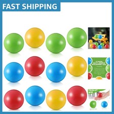 Lightweight 1.75 Inch Inflatable Toy Balls for Color Counting Games - 12 Pack