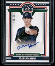 2022 Panini Stars & Stripes USA #NTDP-AH Adam Hachman Sign Blue Ink #/499