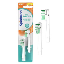 Spinbrush New PRO WHITEN Replacement Heads, Electric Toothbrush Refills, Soft Br