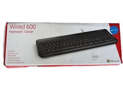 Microsoft Wired Keyboard 600 USB Desktop PC Computer Keyboard Black 1576