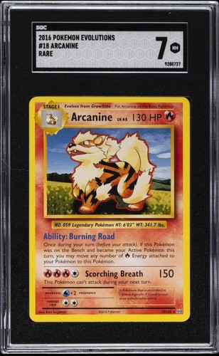 Arcanine graded SGC 7 for sale on eBay
