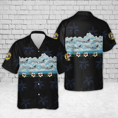 US Navy F 14A Tomcat Of VF 84 Jolly Rogers Hawaiian Shirt