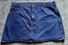 Vintage 1980’s Gitano Blue Jean Denim Skirt Size 42 - 100% Cotton w Pockets