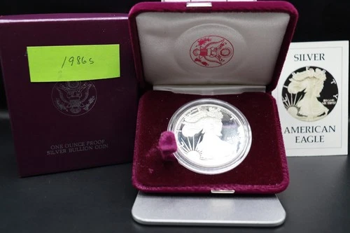 1986-S 1oz Proof Silver American Eagle in OGP