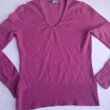 Apt Nine Sweater Womens Medium 100 Cashmere Runched Pink Cozy Valentines