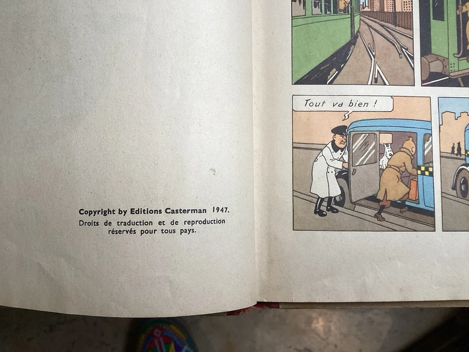 RARE BD Tintin En Amérique 1947 ancien album bande dessinée collection Hergé - Photo 2/4