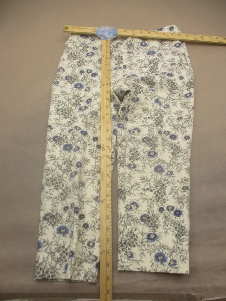 Pantalones de belleza recortados Talbots talla 8P para mujer multicolor floral mezcla de algodón 006 Foto 2 de 4