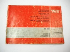 Deutz Fahr BS345 Ballenschleuder Ersatzteilliste Spare Parts List 1980