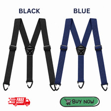 Suspenders for Men Heavy Duty, X Shape Back Hidden Suspender 1.5" Under Clothing