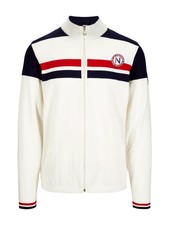 NEW Men's M Dale of Norway Mount Stello 100 Merino Wool Sweater Jacket Navy/Red