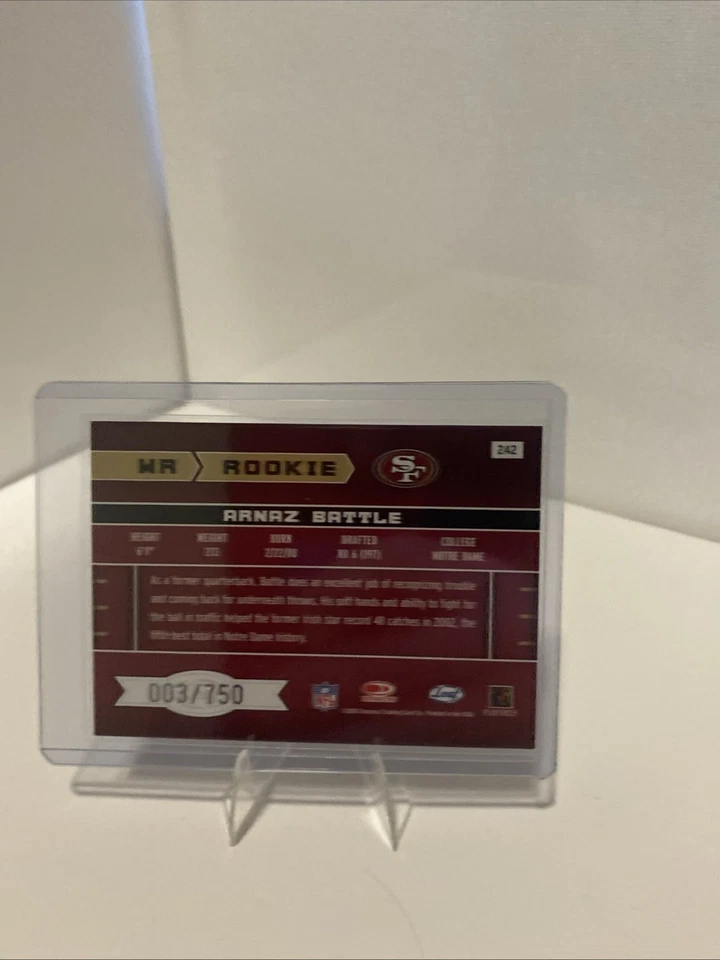 2003 Leaf Rookies & Stars - Rookie Arnaz Battle #242 Rookie Auto/750 (AU, RC) - Image 2 of 2