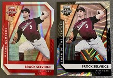 2021 Elite Extra Edition 92 Brock Selvidge /121 Black & /130 Red Die-Cut (2 Lot)
