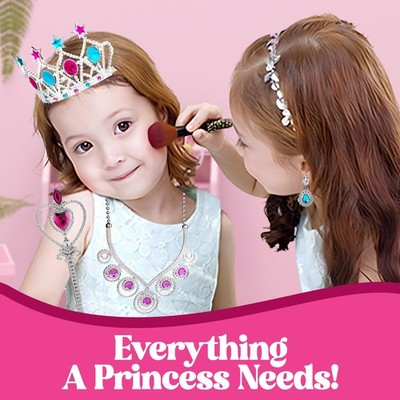 strapless open back dress Princess Jewelry, Shoes and Tiara Set - Kids
